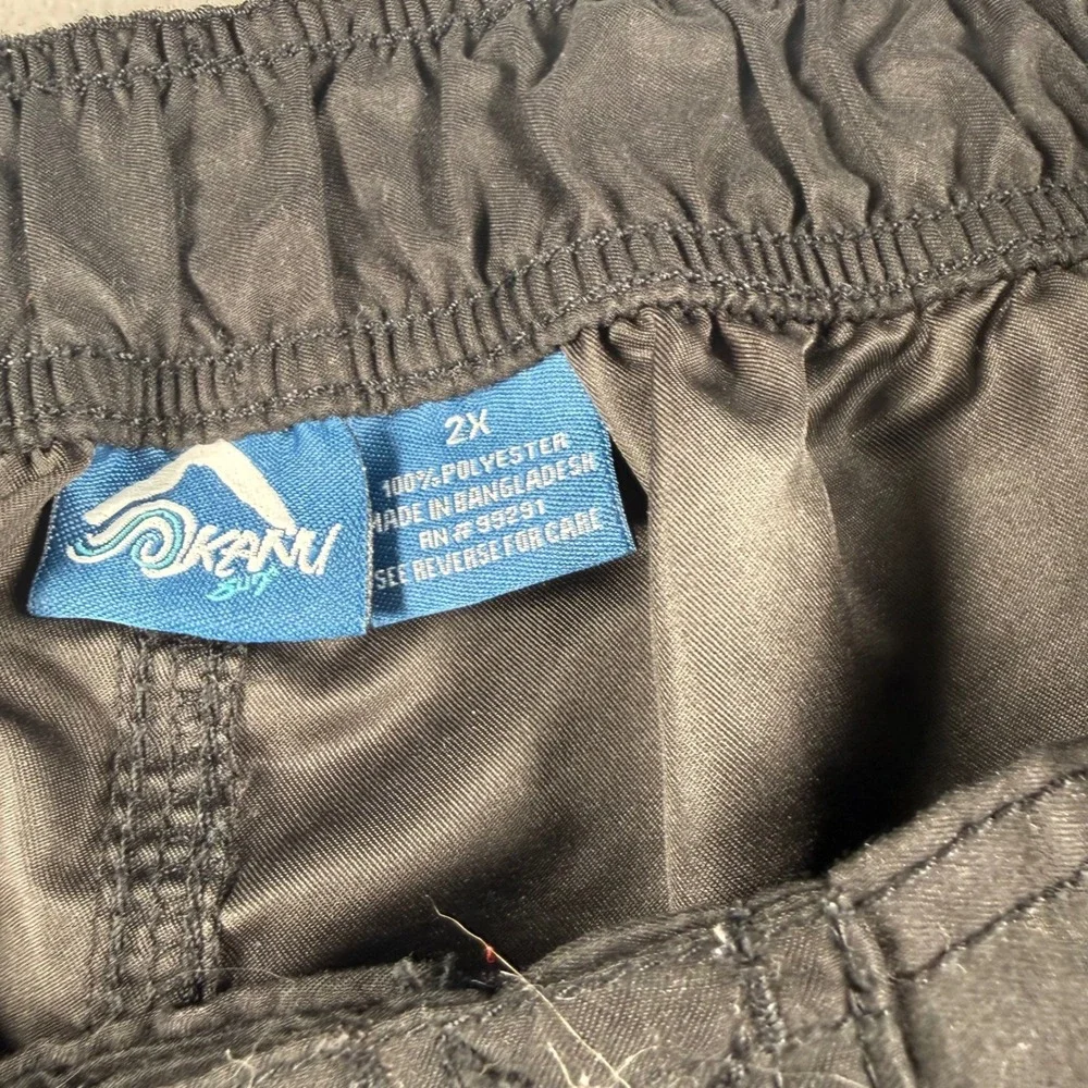 Kanu Surf Mens 2X Black Cargo Board Shorts Swim Trunks Beachwear Plus Size Y2K